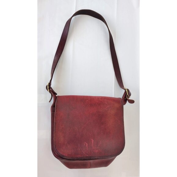 Vintage Coach Saddle Bag Burgundy Brown Bonnie Cashin Era Purse - Picture 2 of 16